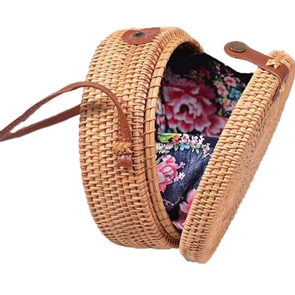 ‼️Last 2‼️Round Circle Rattan Straw Bag Blogger - Picture 4 of 11